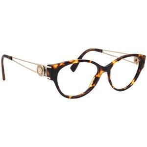 Versace Eyeglasses Frames Havana Gold Cat Eye